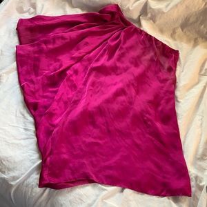 Women’s fuschia one shoulder party dress